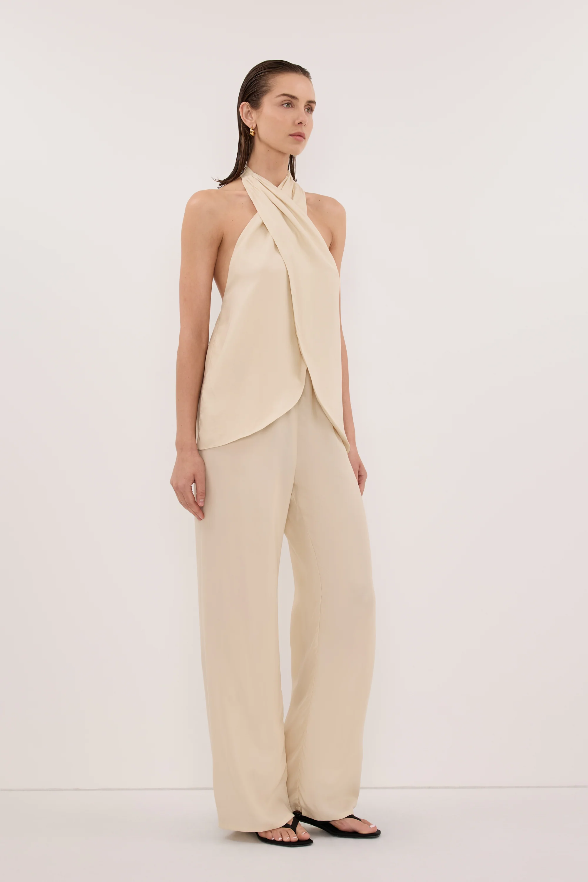 ADDIE STRAW CUPRO HALTER TOP - Image 3