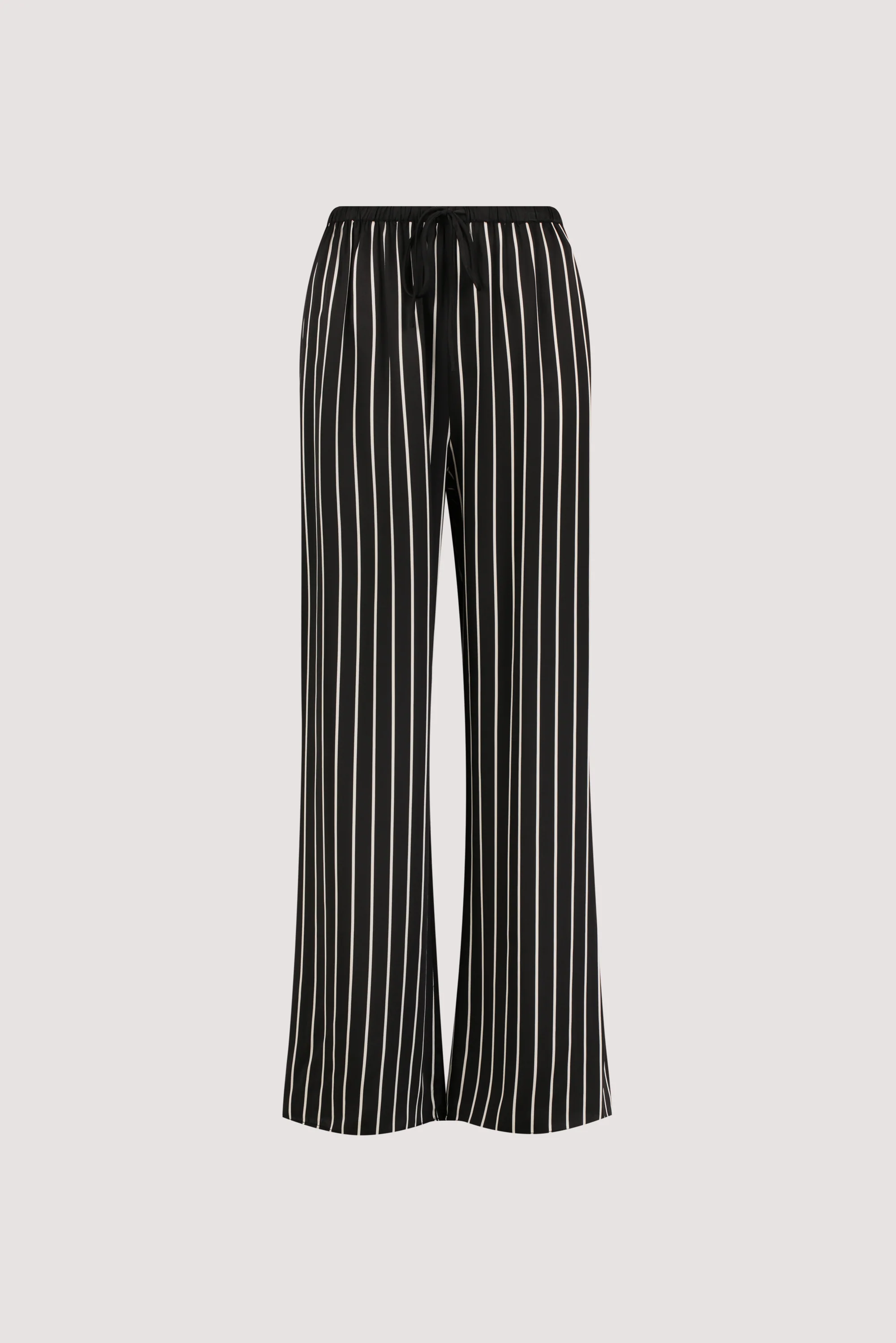 ADRIENNE BLACK STRIPE SILK PANT - Image 8