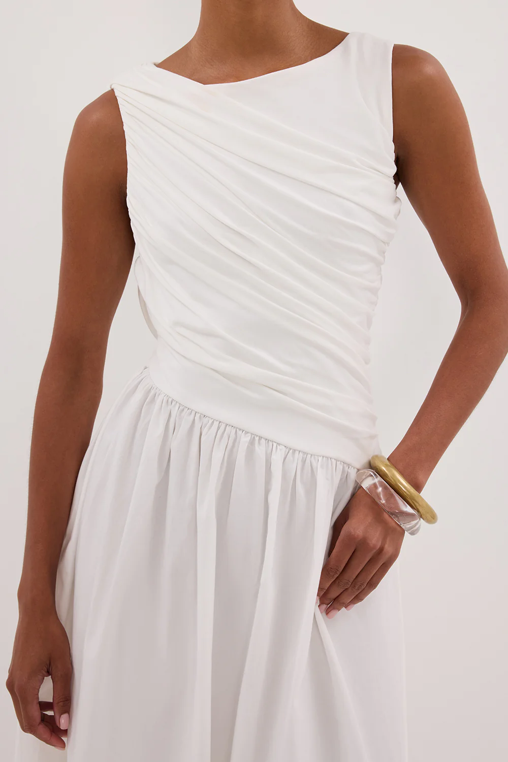 ALEXANDRA WHITE HYBRID MIDI DRESS - Image 5