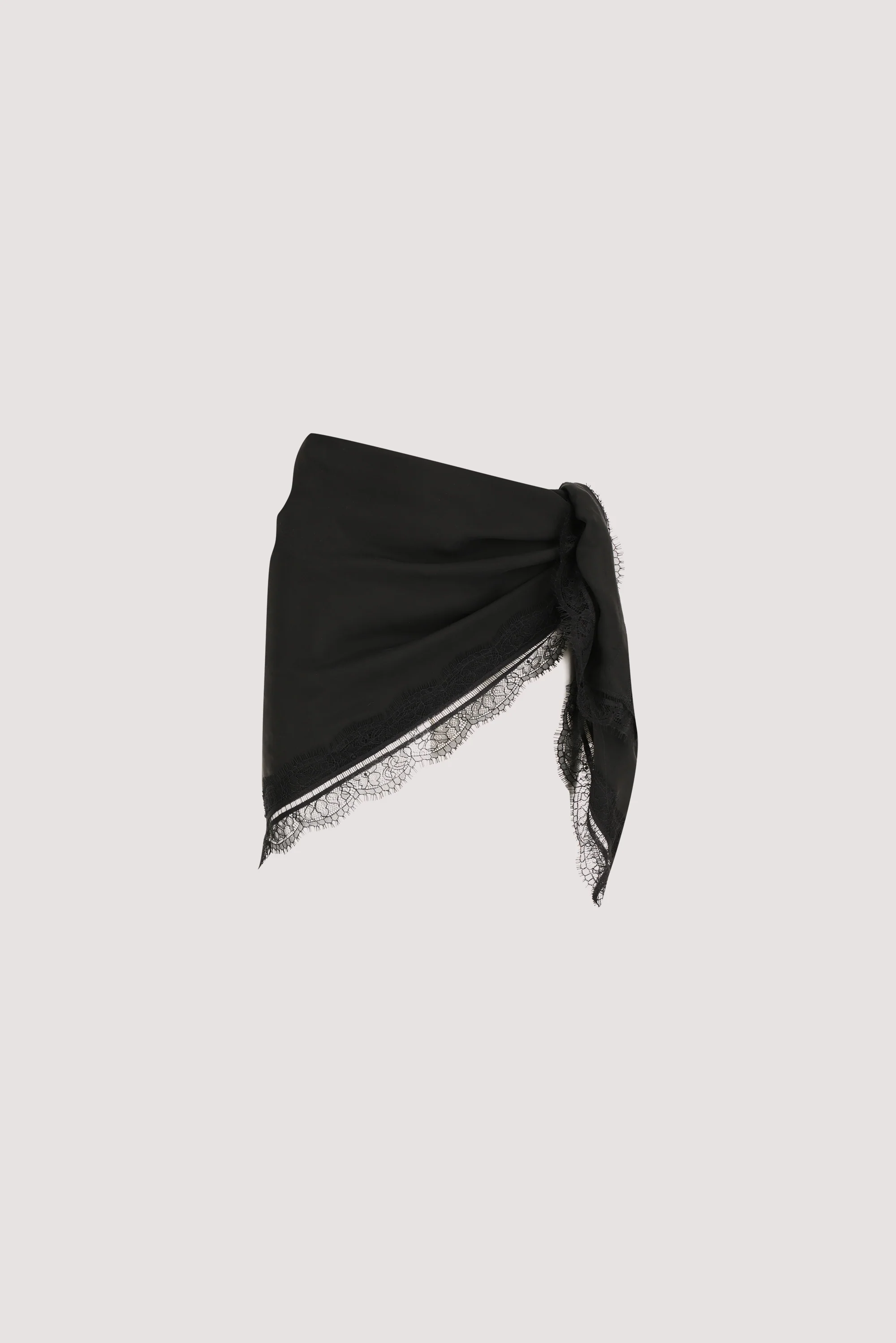 ANDREA BLACK CUPRO LACE SCARF - Image 6