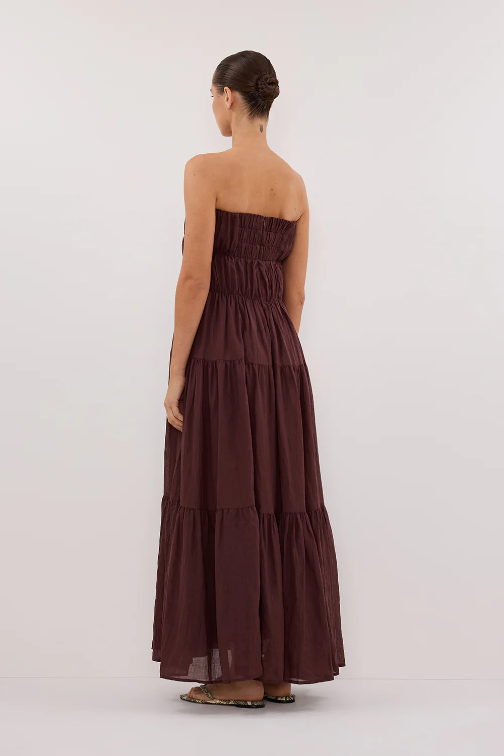 ARTIE WALNUT RAMIE MIDI DRESS - Image 4