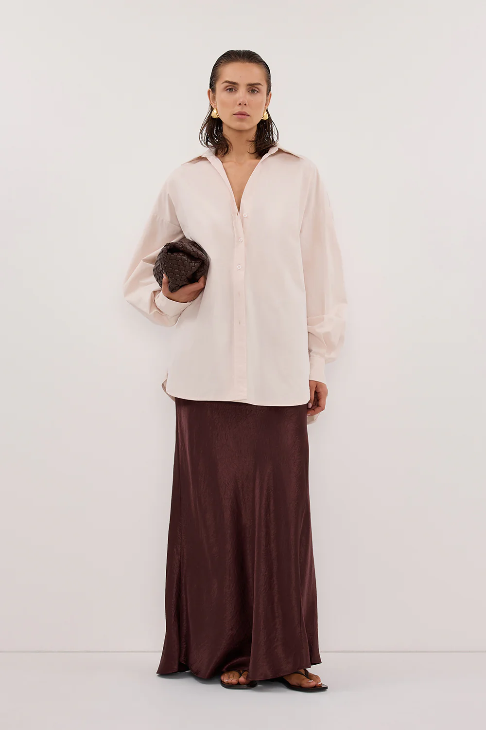 BREANNA WALNUT JACQUARD MAXI SKIRT