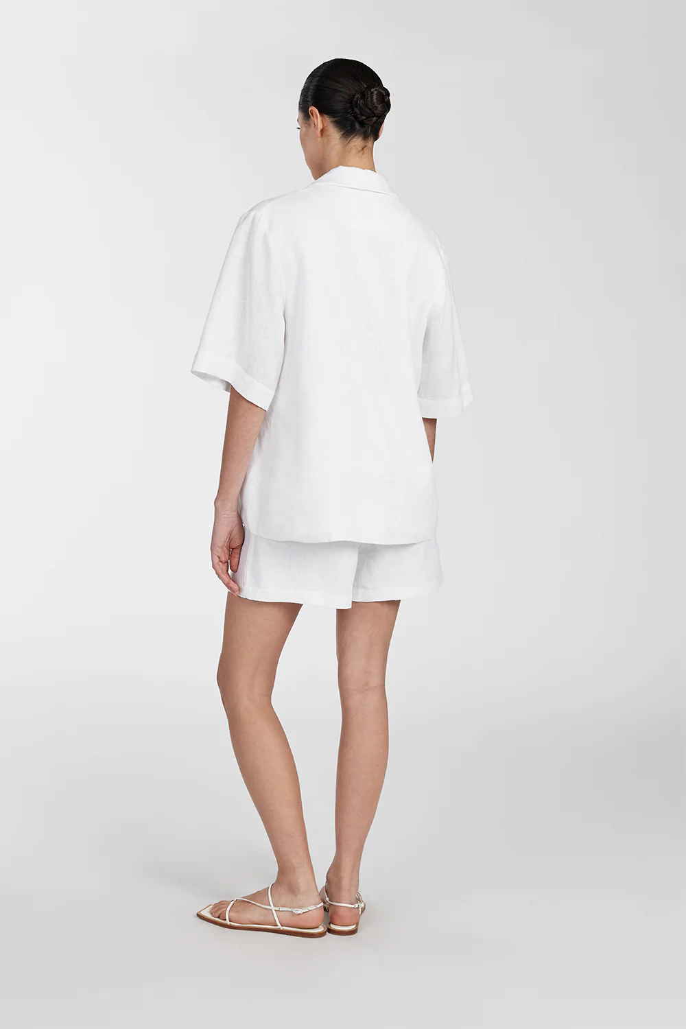 CORY WHITE LINEN SHORT - Image 4