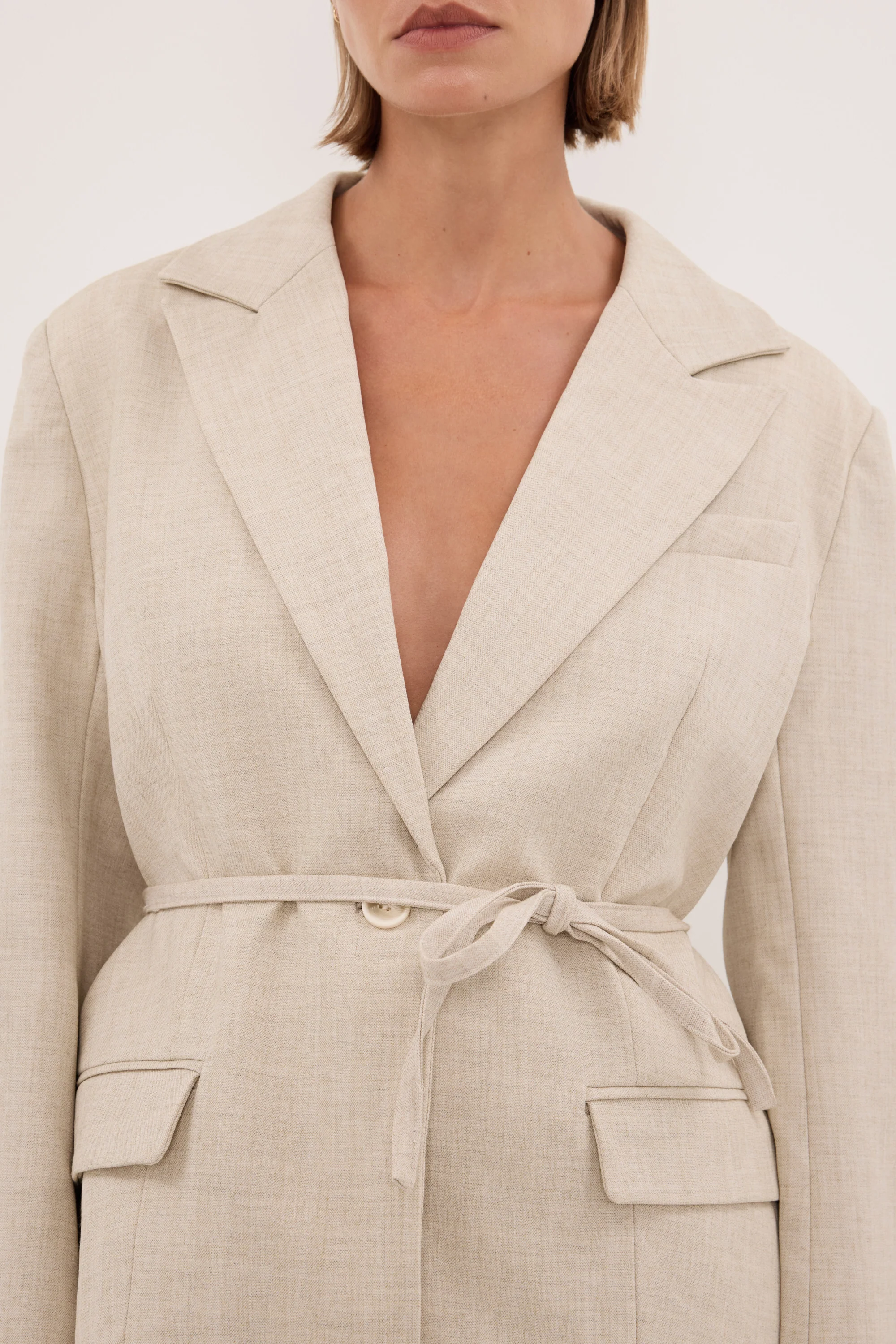 CYRUS NATURAL CINCHED BLAZER - Image 6