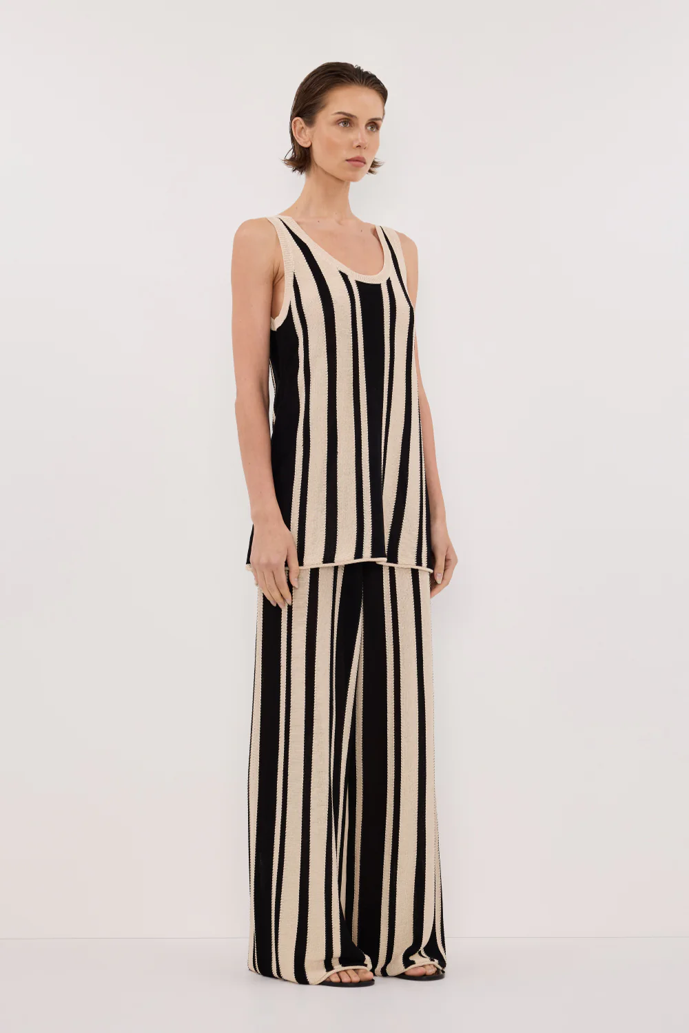 DELPHI STRIPE WIDE LEG KNIT PANT - Image 3