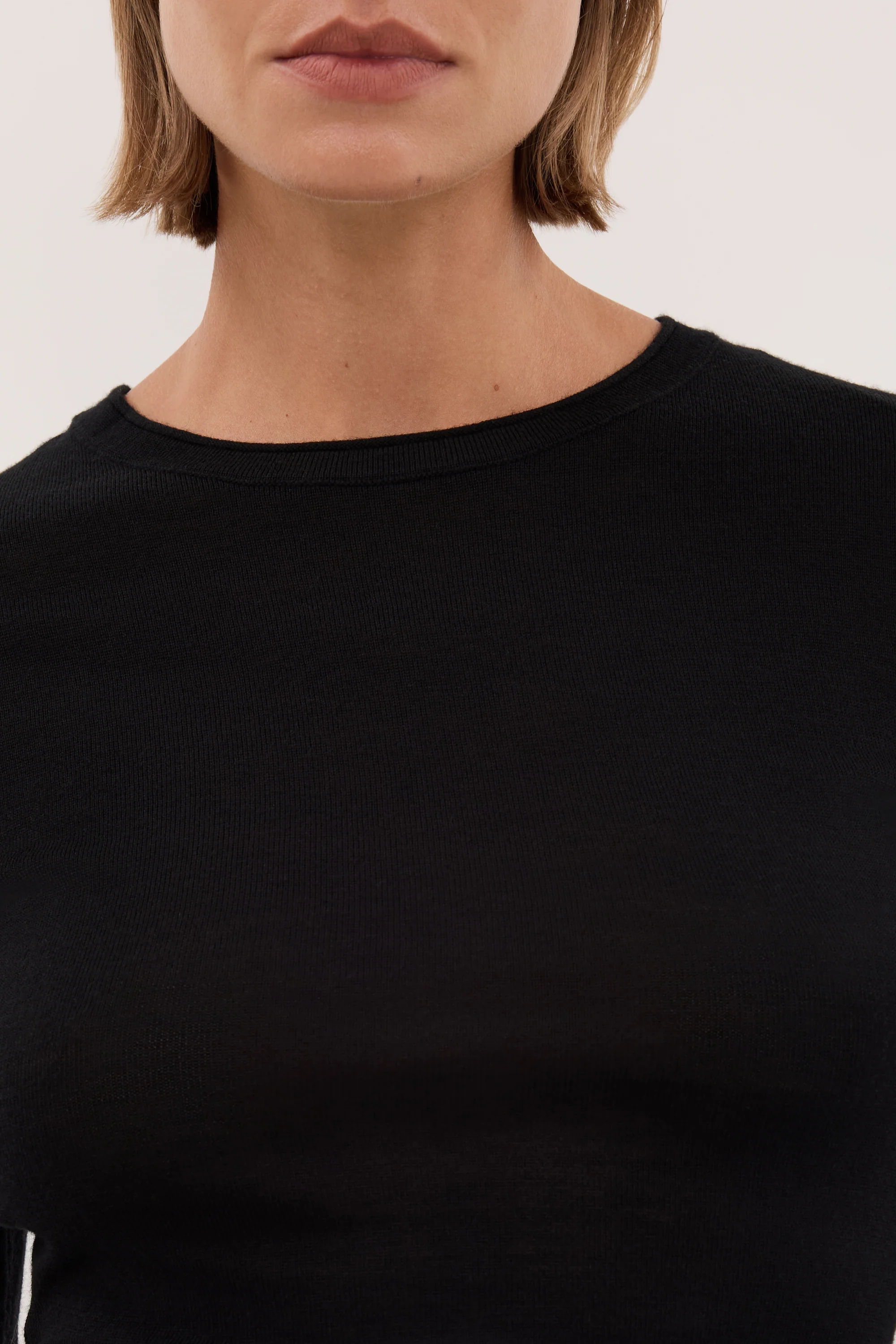 DUKE BLACK LONG SLEEVE MERINO KNIT TOP - Image 5