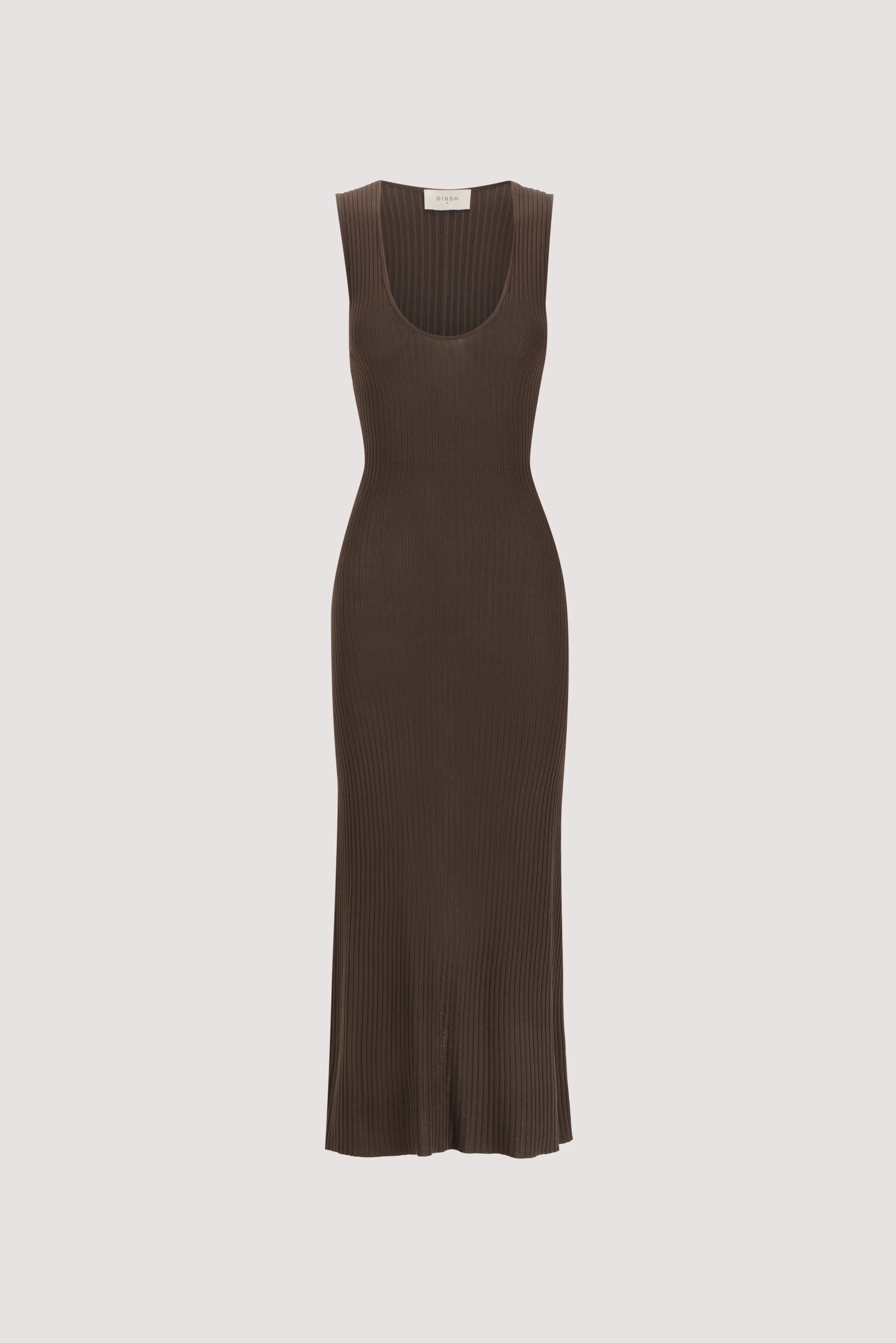 EVE DARK OLIVE SCOOP KNIT MIDI DRESS - Image 7