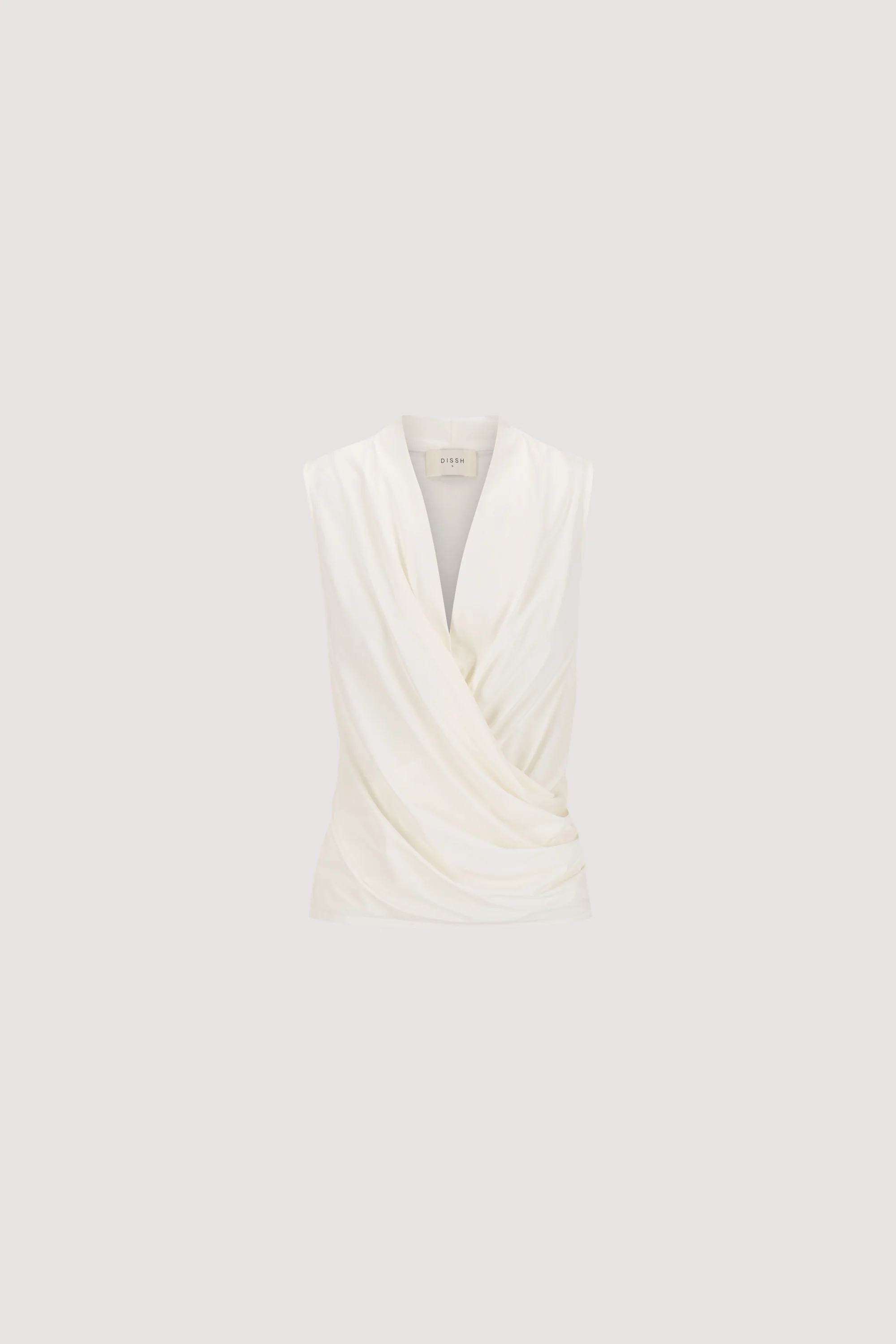 FELICITY OFF WHITE SLEEVELESS WRAP TOP - Image 6