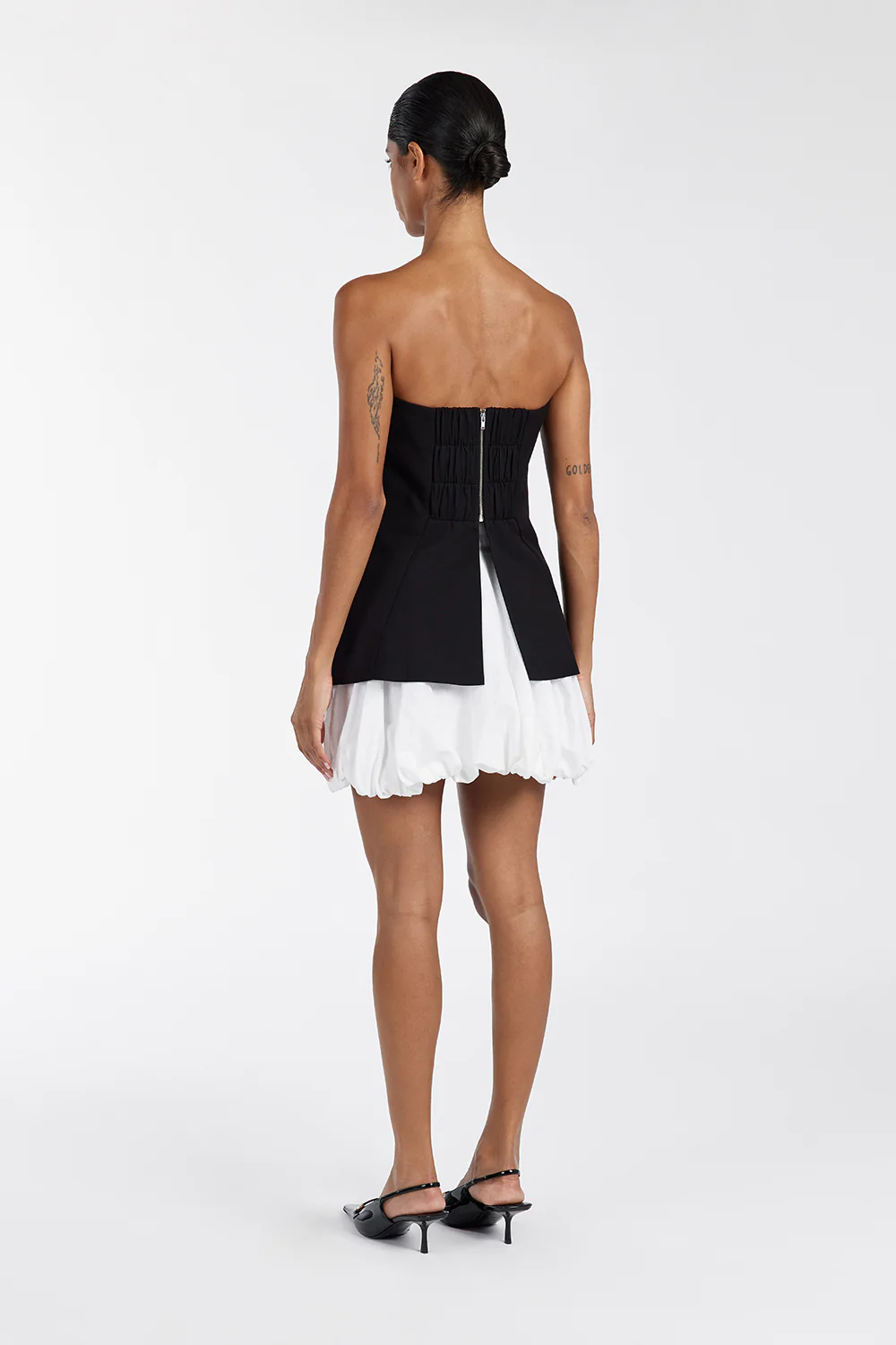 FRANCES BLACK STRAPLESS TOP - Image 4