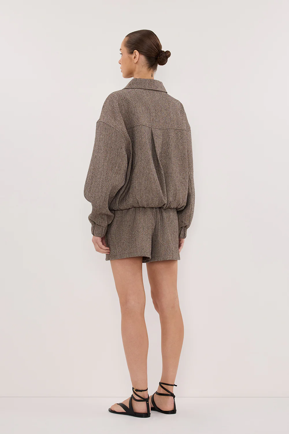 FRANKIE CHOC TWEED BOMBER JACKET - Image 4