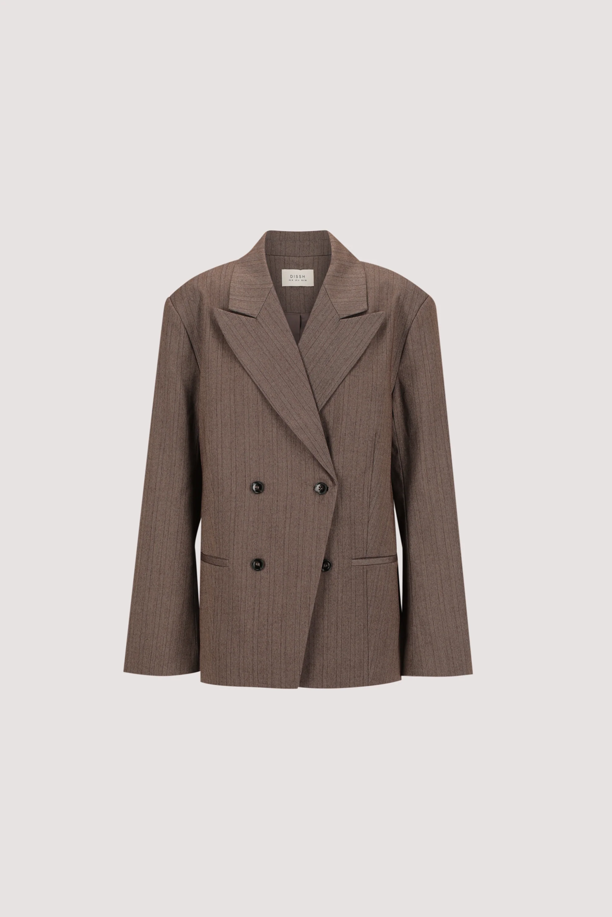 HAILEY CHOC OVERSIZED STRIPE TIE BLAZER - Image 7