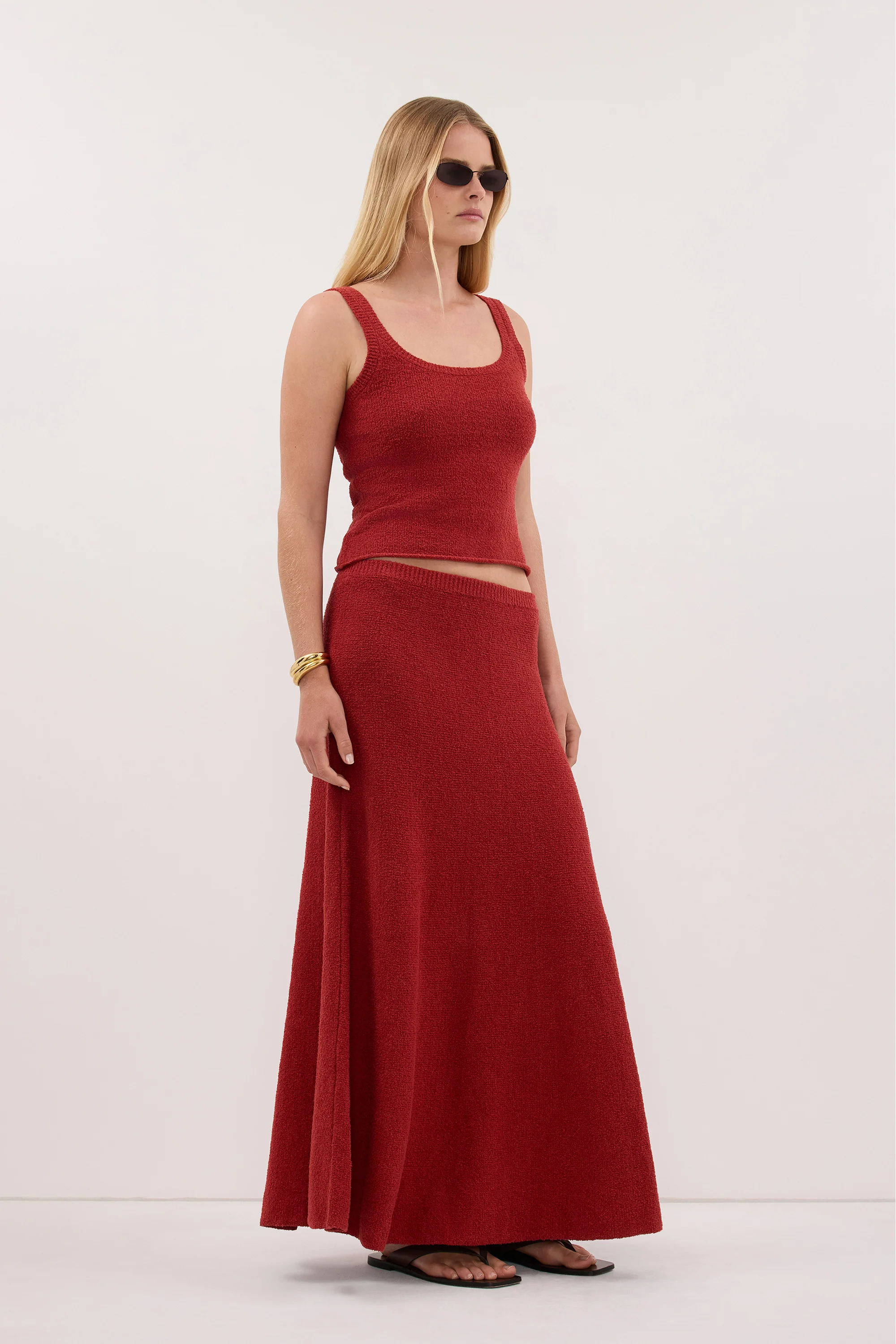 HARRIET BURNT RED KNIT TANK - Image 3