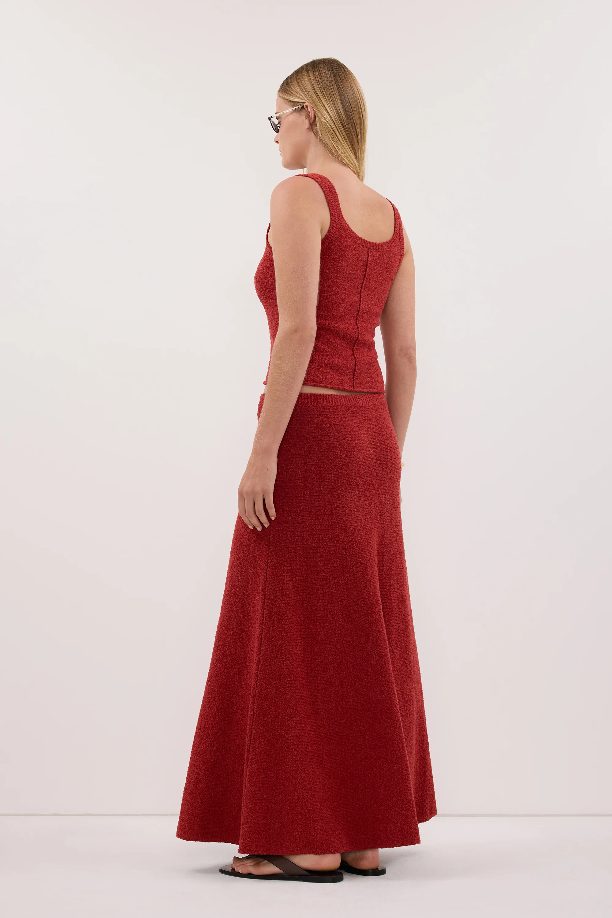 HARRIET BURNT RED KNIT TANK - Image 4