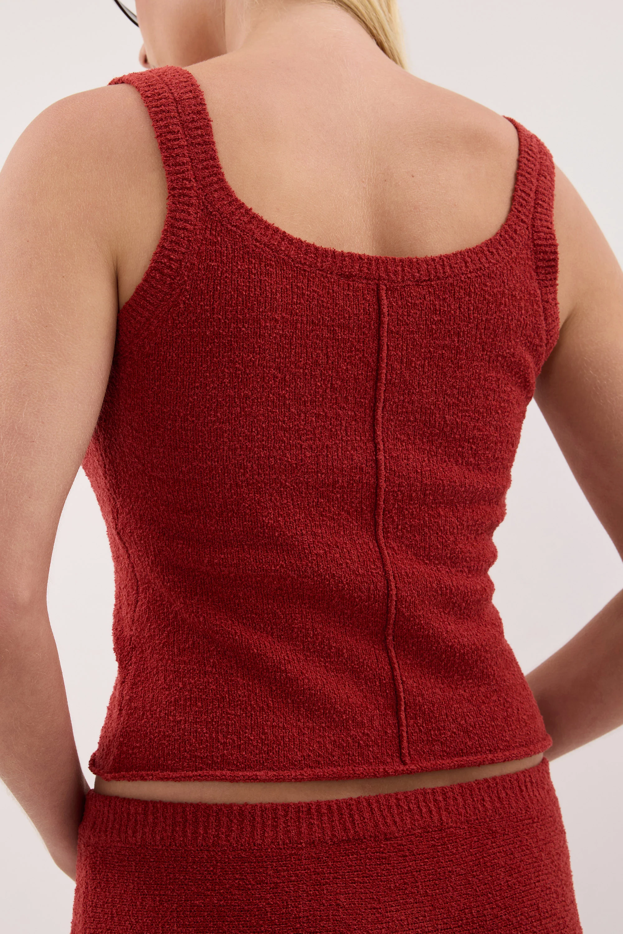 HARRIET BURNT RED KNIT TANK - Image 5