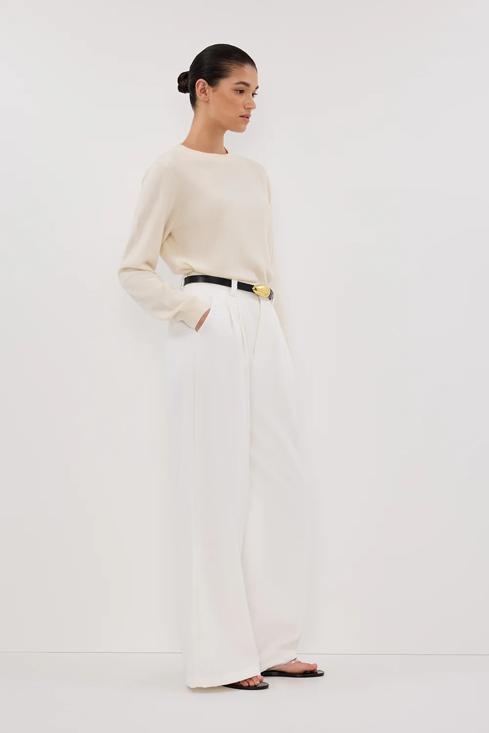 INDY CREAM CASHMERE KNIT JUMPER - Image 3
