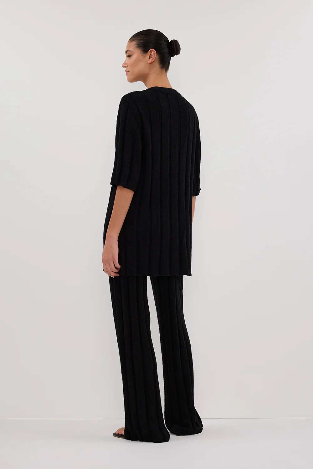 JAZZ BLACK BUTTON KNIT SHIRT - Image 4