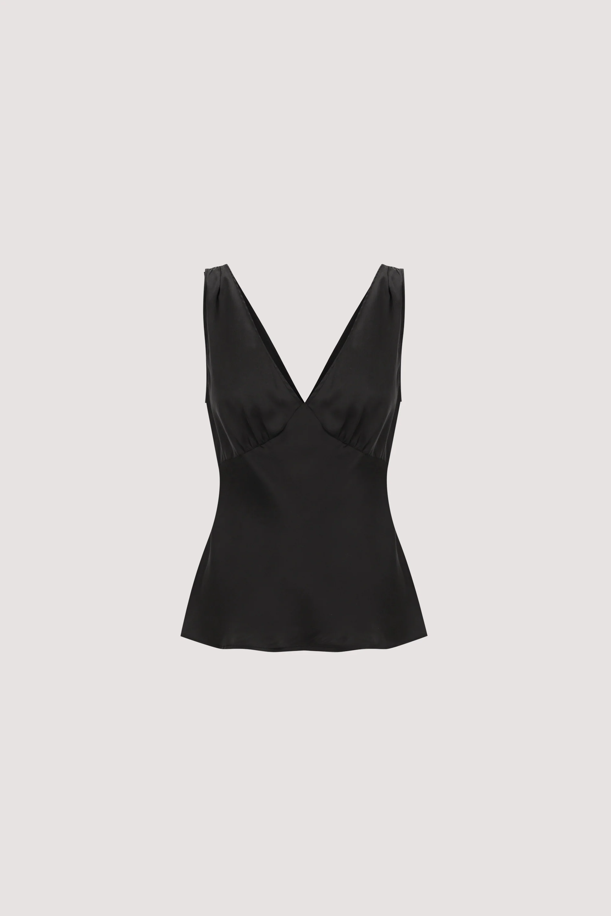 JORJA BLACK SLEEVELESS SILK TOP - Image 6