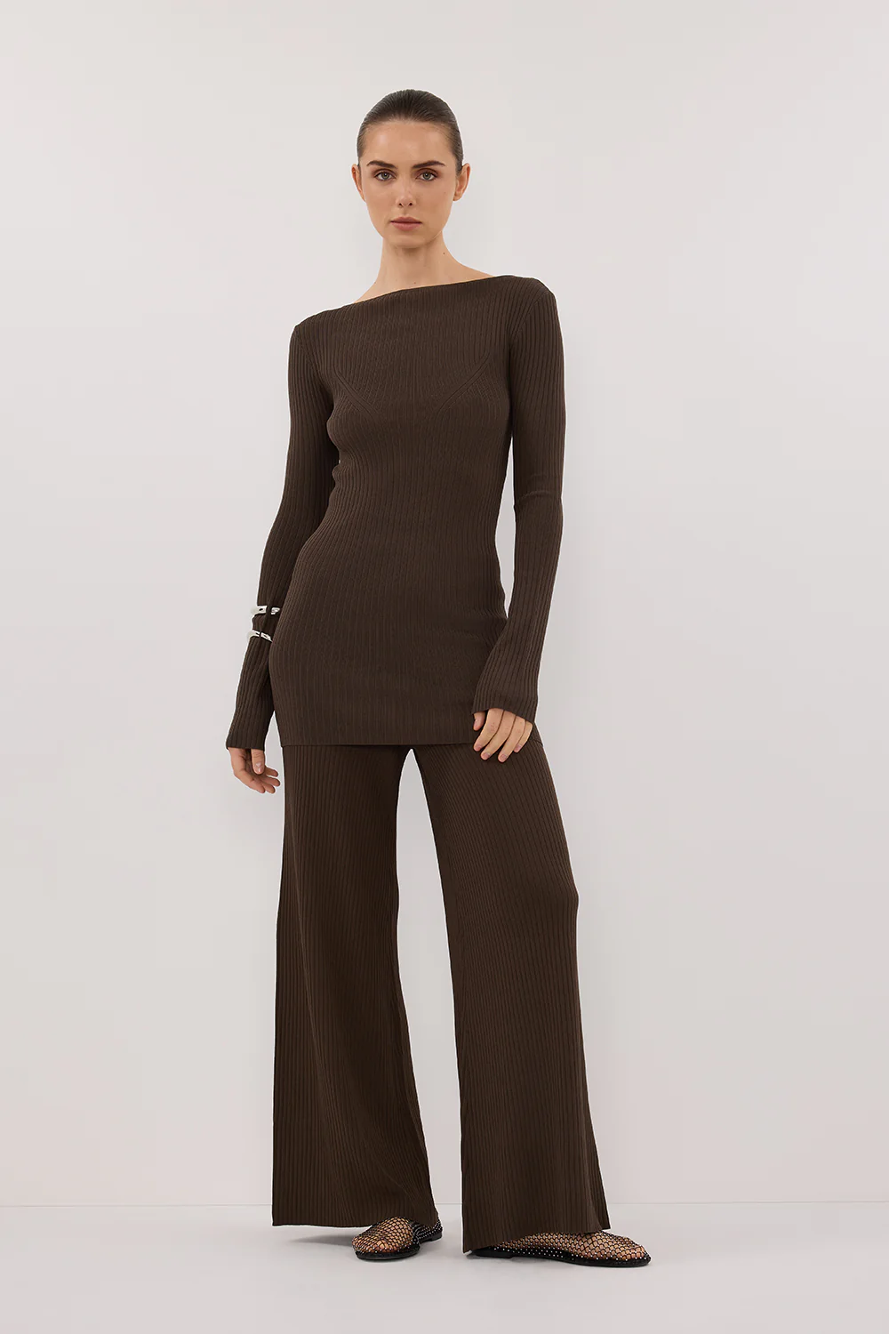JOY DARK OLIVE KNIT PANT