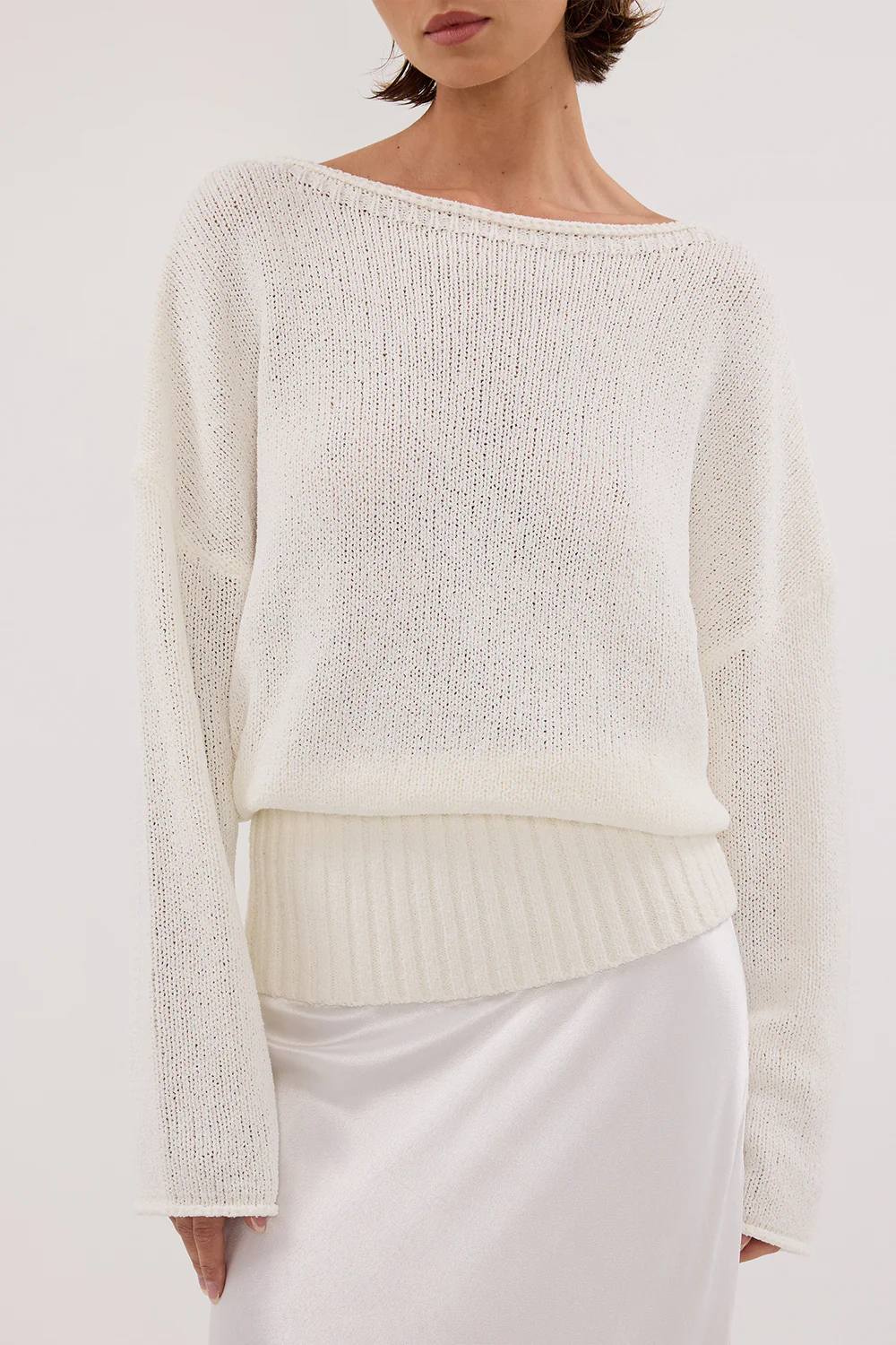 JULES WHITE LONG SLEEVE KNIT TOP - Image 5