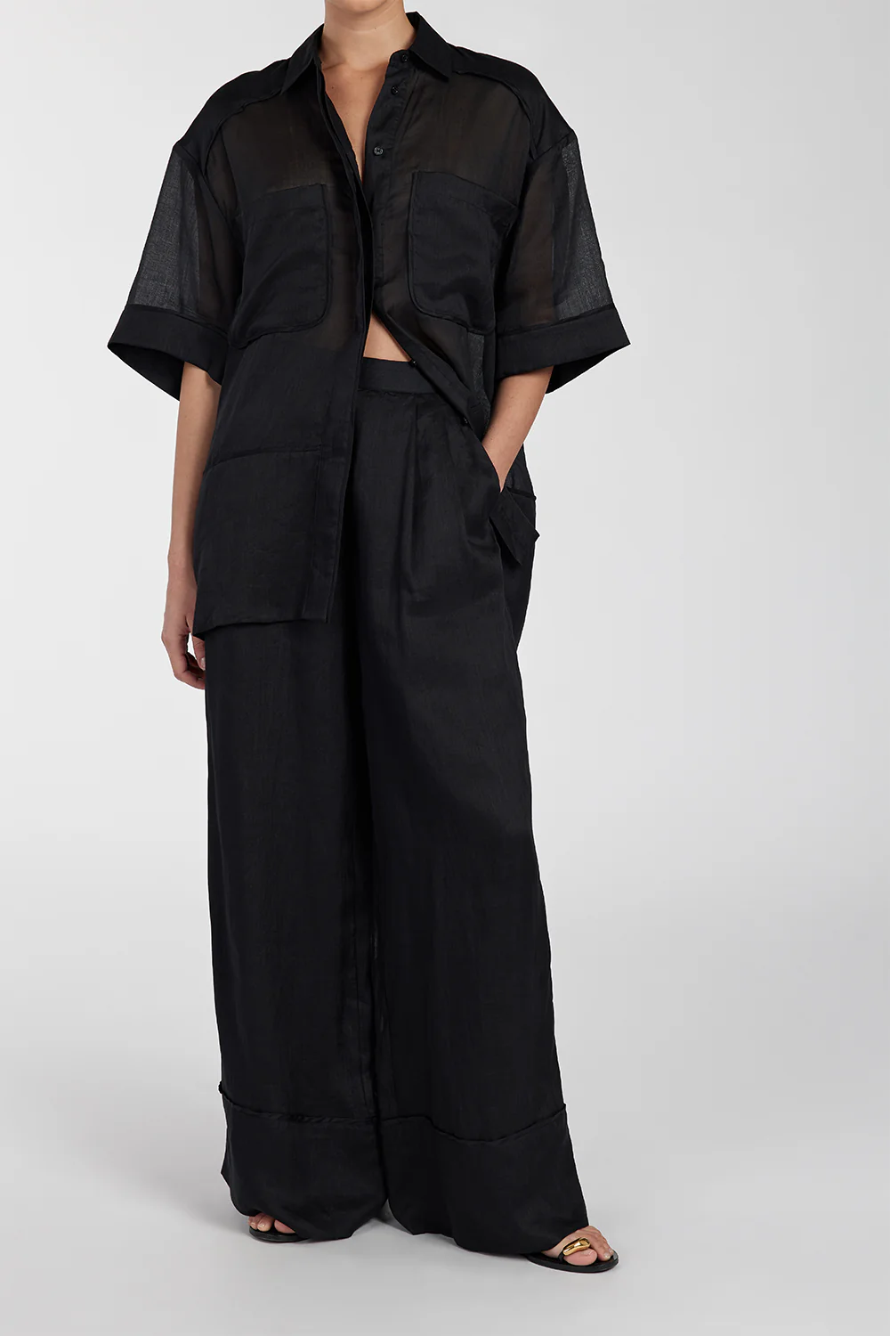 KAI BLACK RAMIE RESORT PANT - Image 2