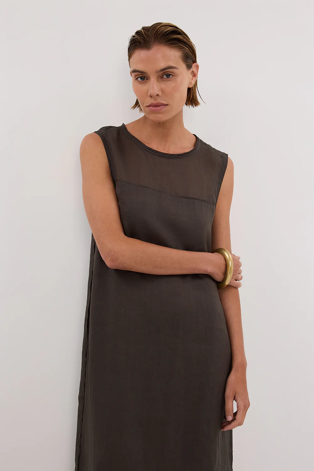 KAI PETROL RAMIE SHELL MIDI DRESS - Image 2