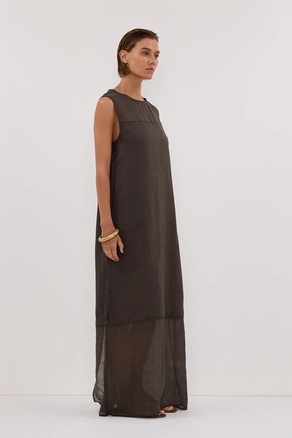 KAI PETROL RAMIE SHELL MIDI DRESS - Image 3