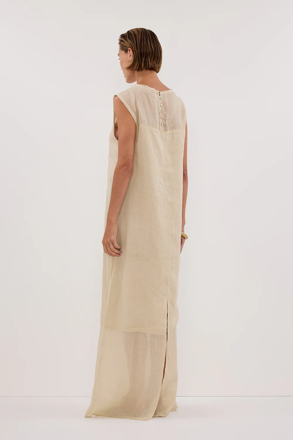 KAI PLASTER RAMIE SHELL MIDI DRESS - Image 4