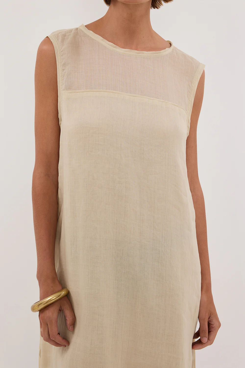 KAI PLASTER RAMIE SHELL MIDI DRESS - Image 5