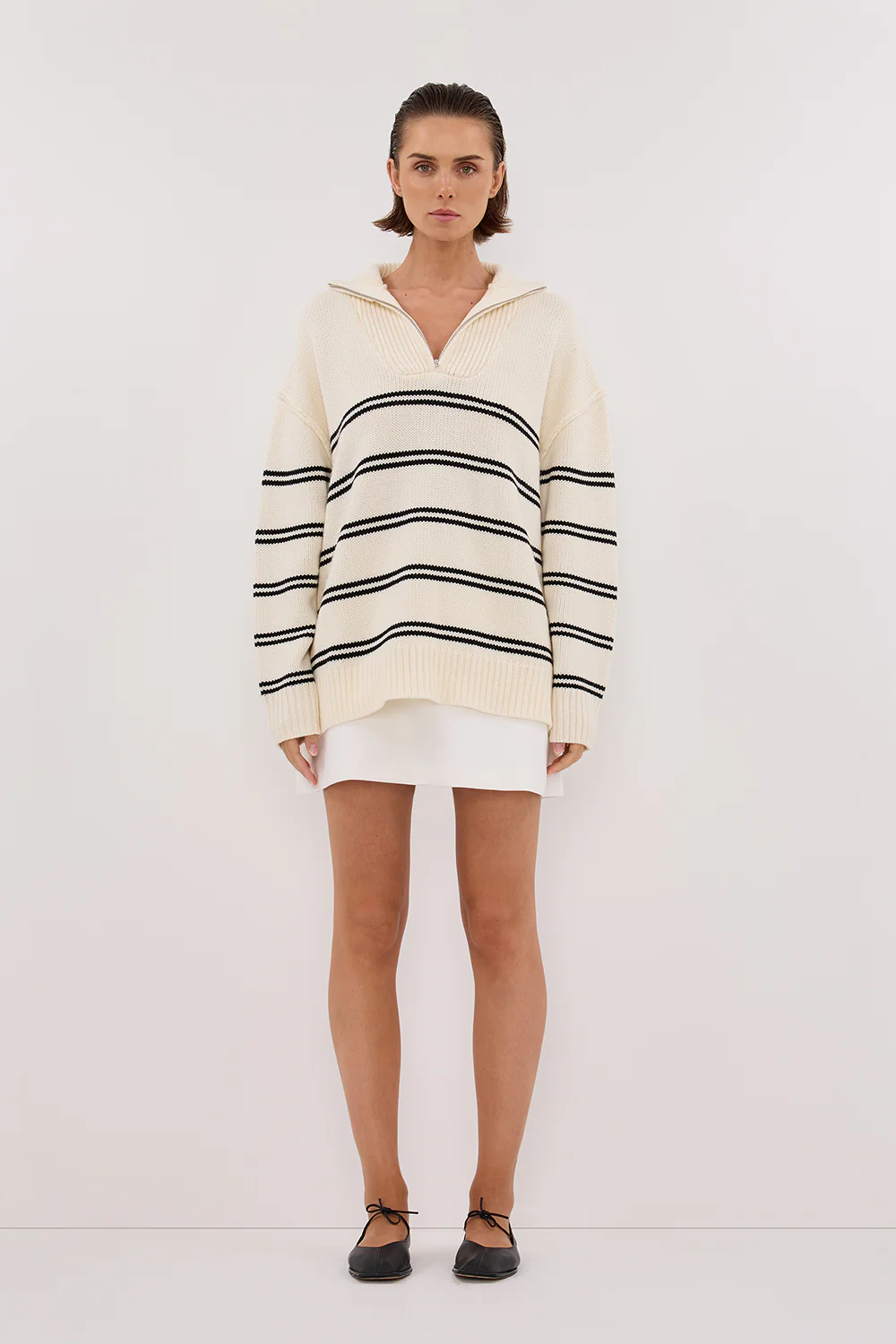 KATE CREAM STRIPE KNIT JUMPER