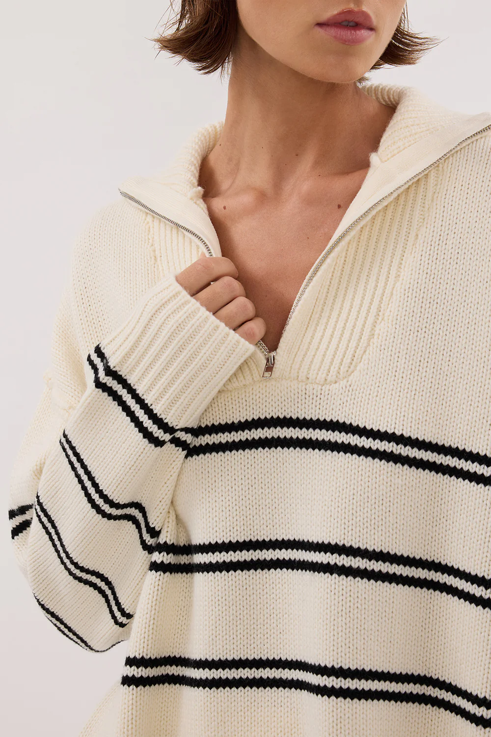 KATE CREAM STRIPE KNIT JUMPER - Image 5