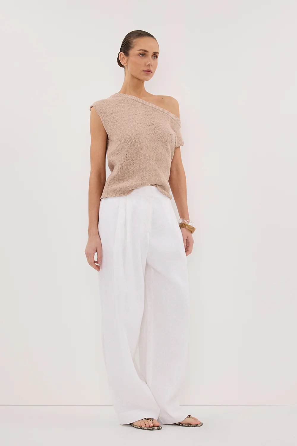 KERRY TAN ASYM KNIT TOP - Image 3