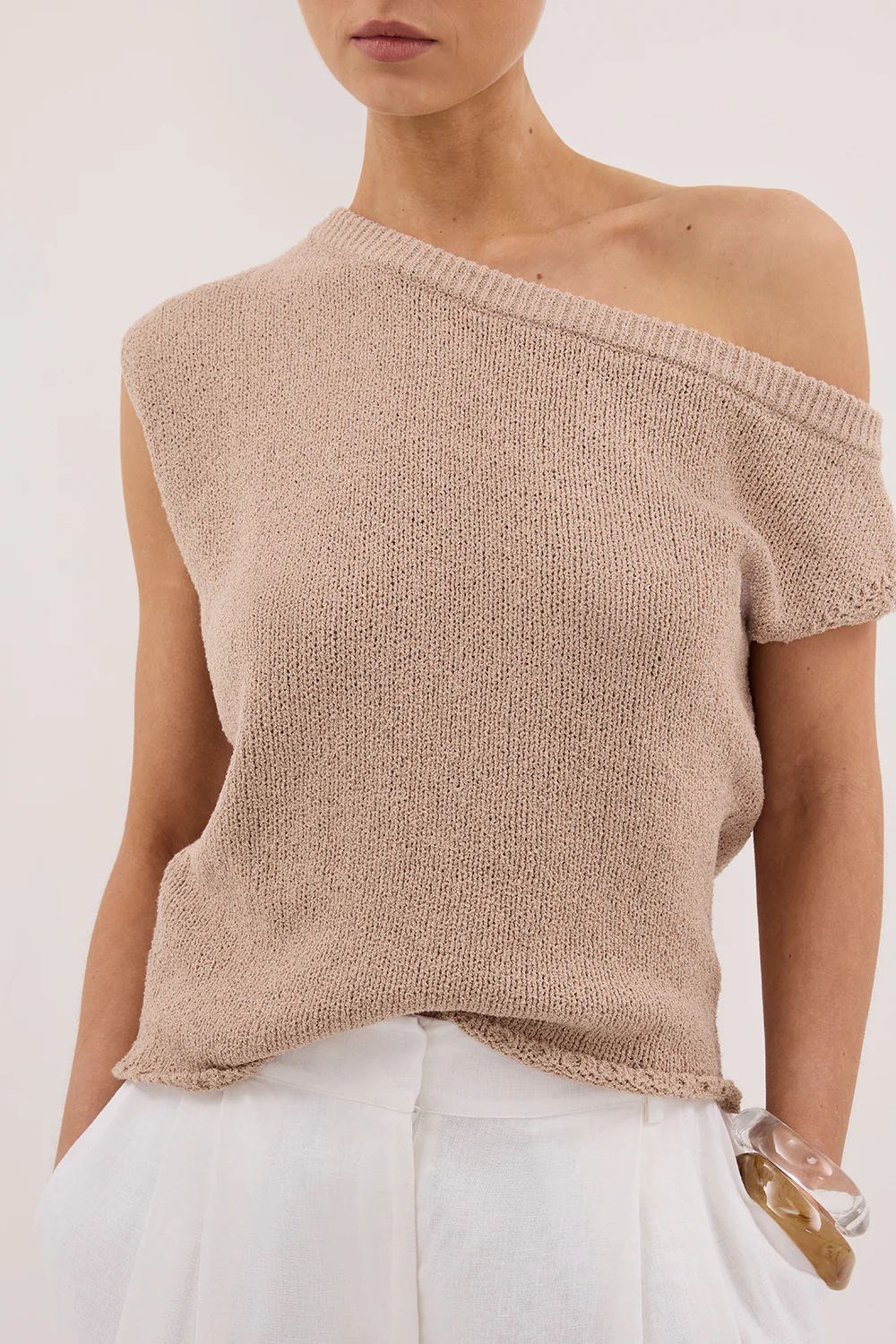 KERRY TAN ASYM KNIT TOP - Image 5