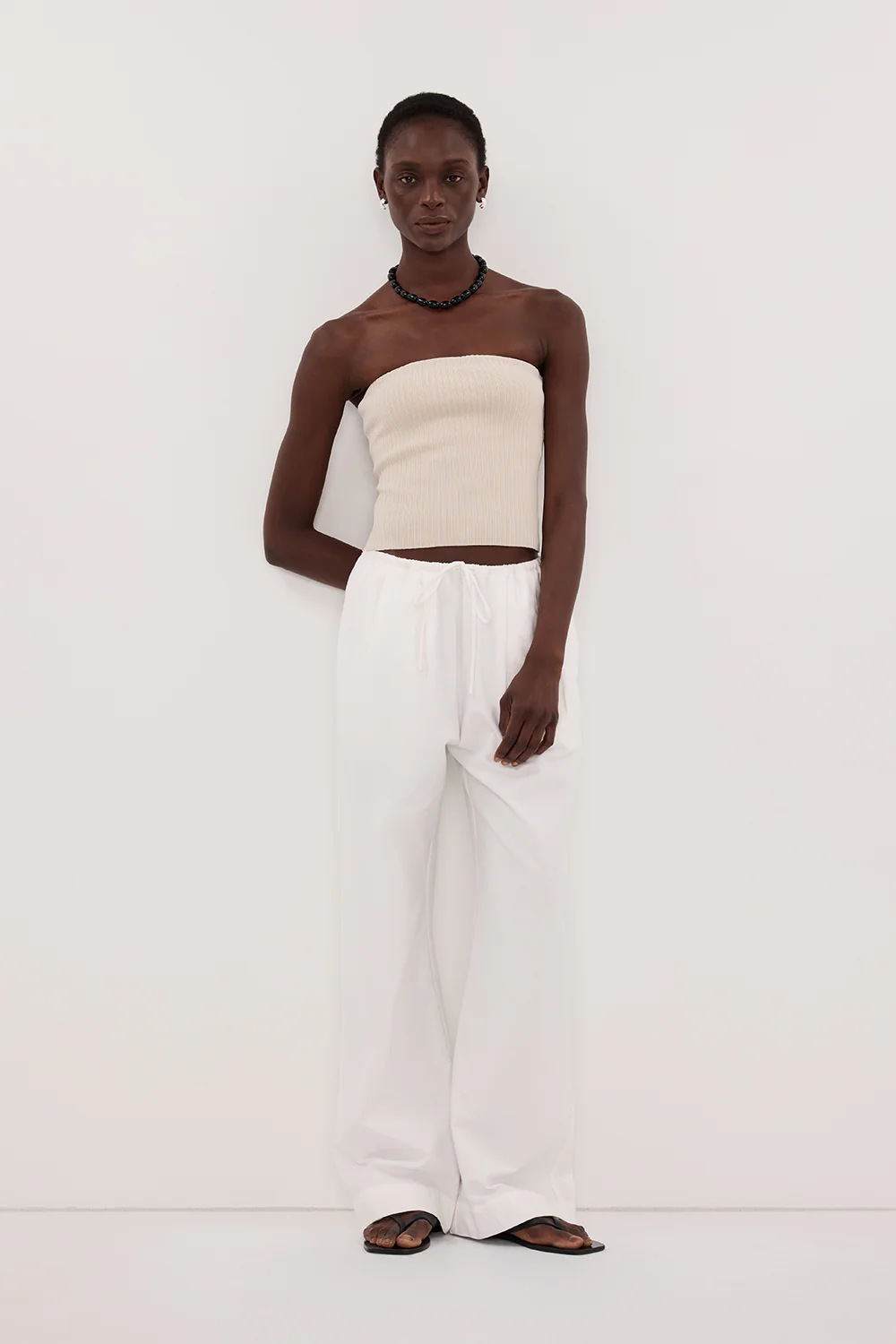 LIMA BONE STRAPLESS BANDEAU KNIT TOP