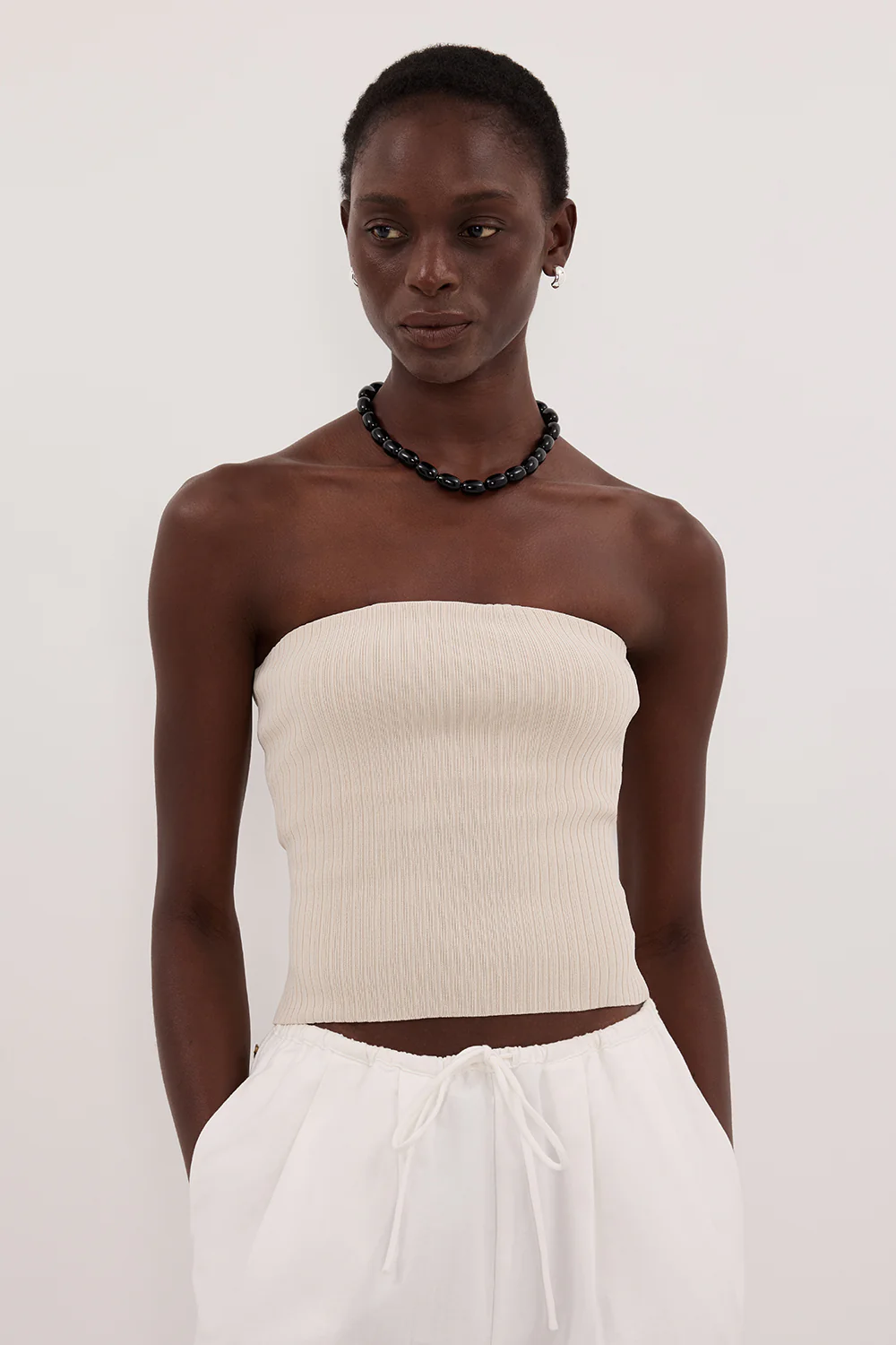 LIMA BONE STRAPLESS BANDEAU KNIT TOP - Image 2