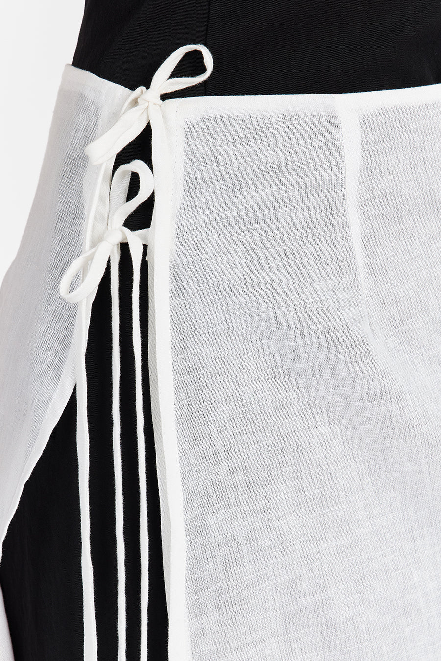 LINA WHITE SARONG SHEER SKIRT - Image 5