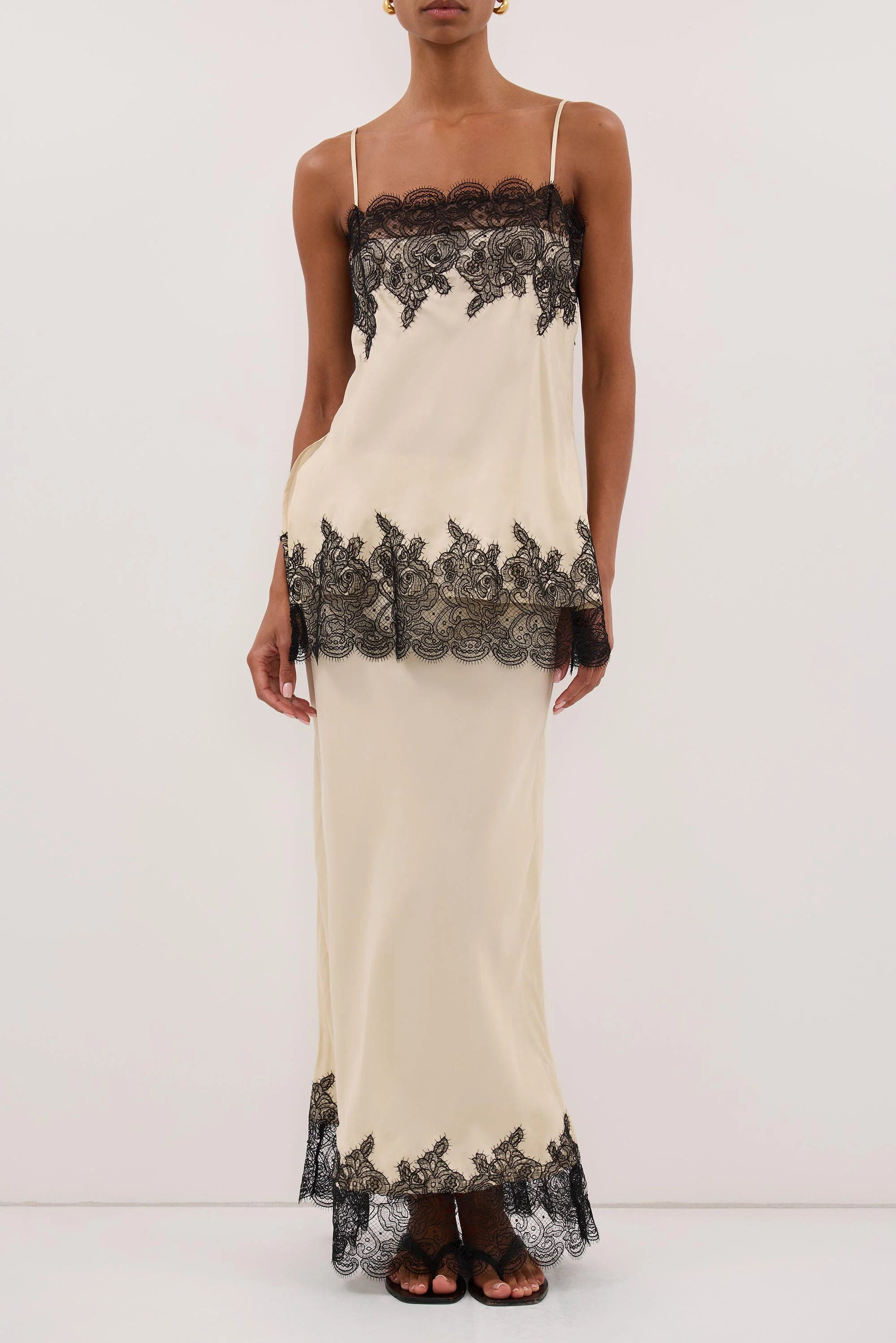 MINA STRAW CUPRO LACE SKIRT - Image 2