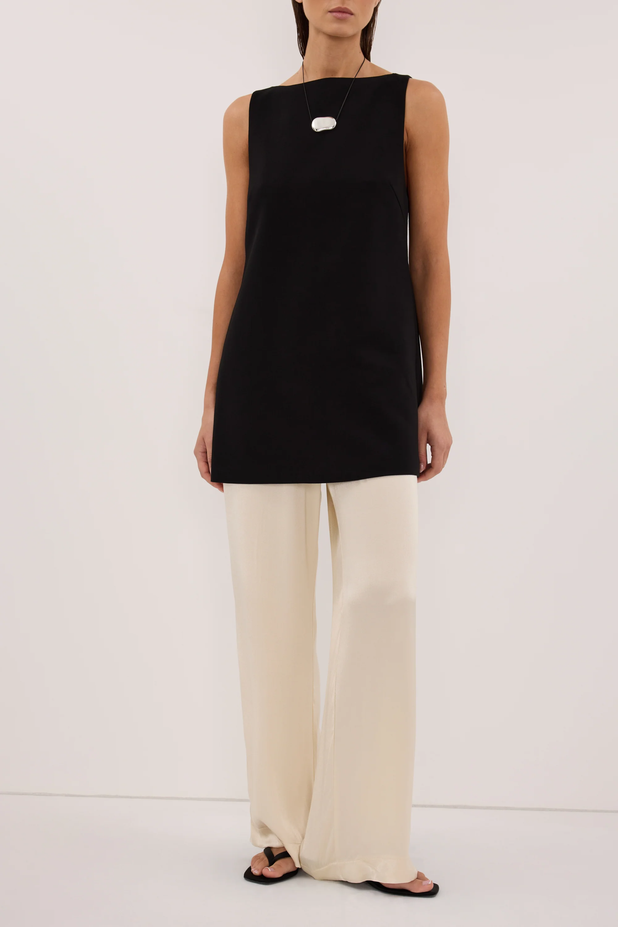 MONICA CREAM SATIN PANT - Image 2