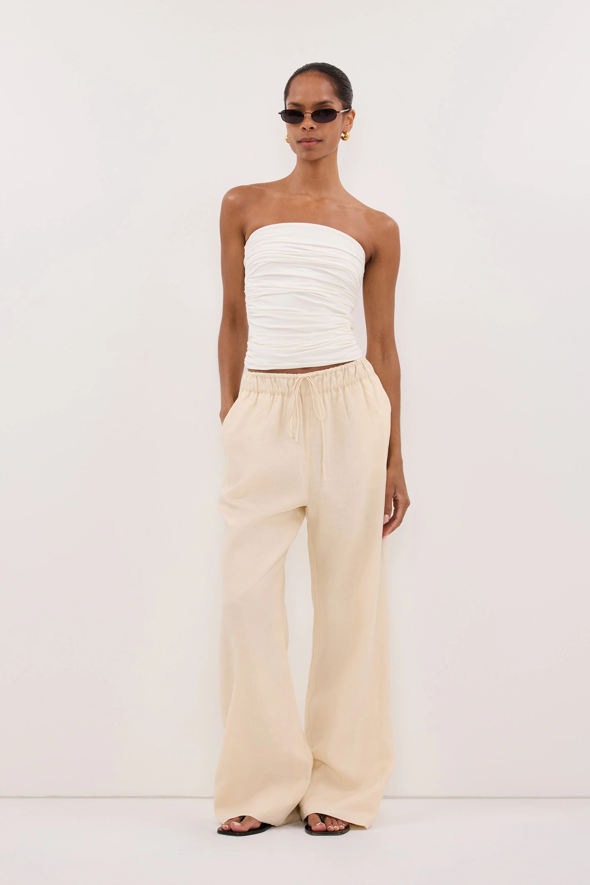NOA SANDSTONE LINEN PANTS