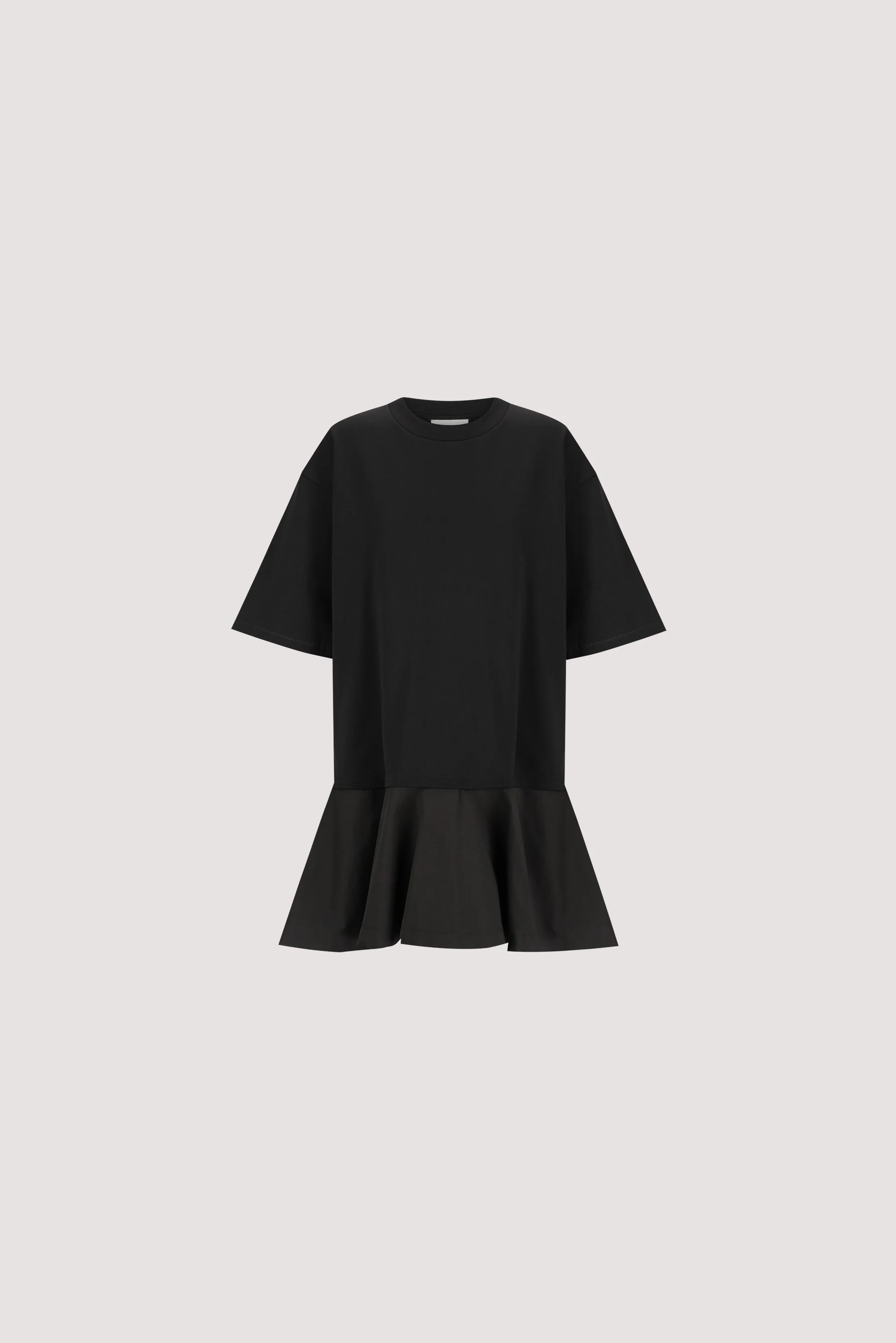 NOAH BLACK SHORT SLEEVE RUFFLE MINI DRESS - Image 6