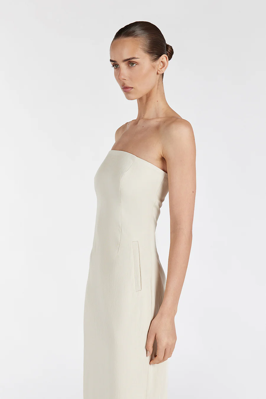 OPAL OAT STRAPLESS MIDI DRESS - Image 2