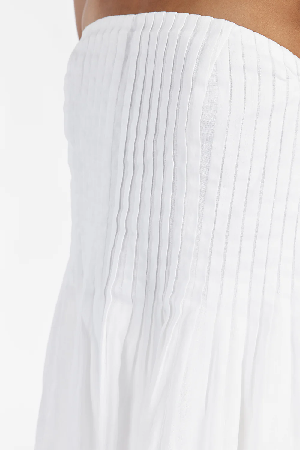 PAIGE WHITE LINEN BLEND STRAPLESS TOP - Image 6