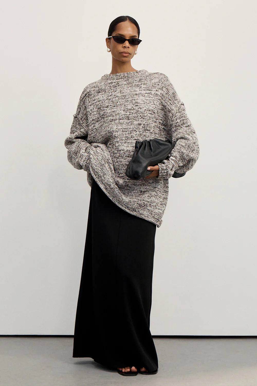 PARKER BLACK TAILORED MAXI SKIRT - Image 2