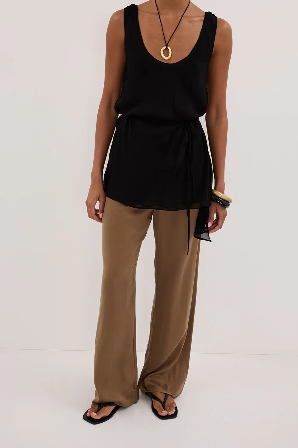 PERCY CHESTNUT SILK PANT - Image 2