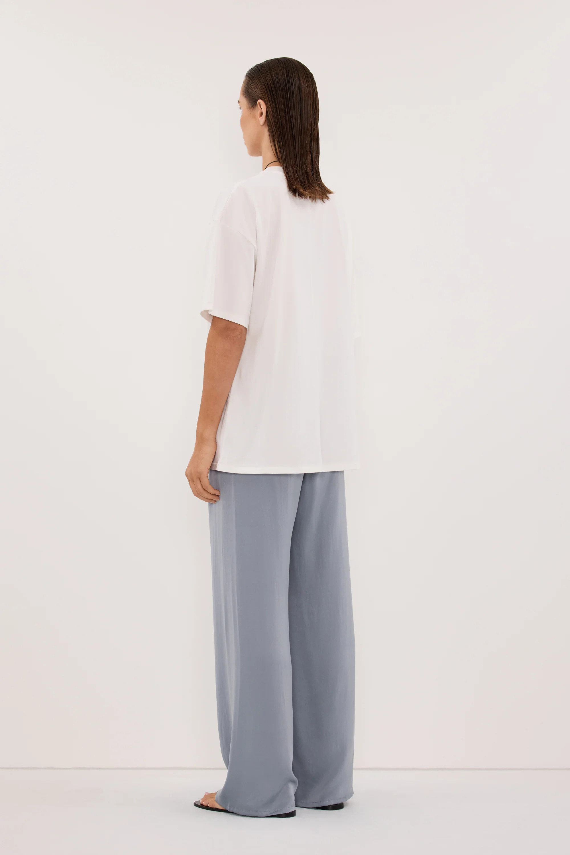 PERCY DUSTY BLUE SILK PANT - Image 8