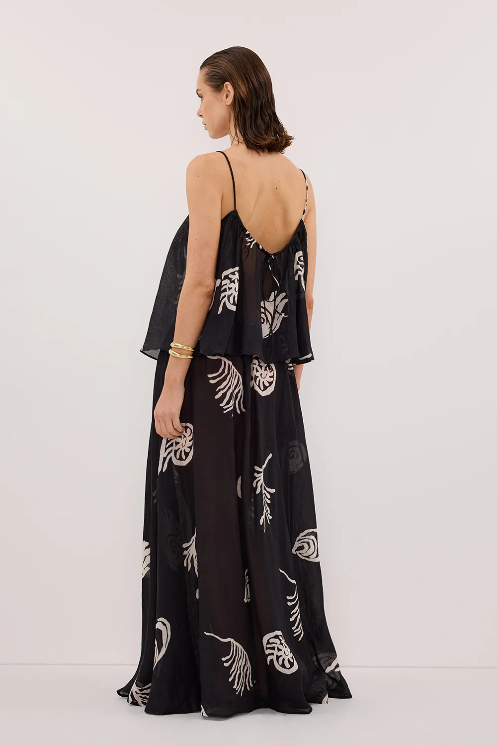 POSITANO BLACK SLEEVELESS RAMIE TOP - Image 4