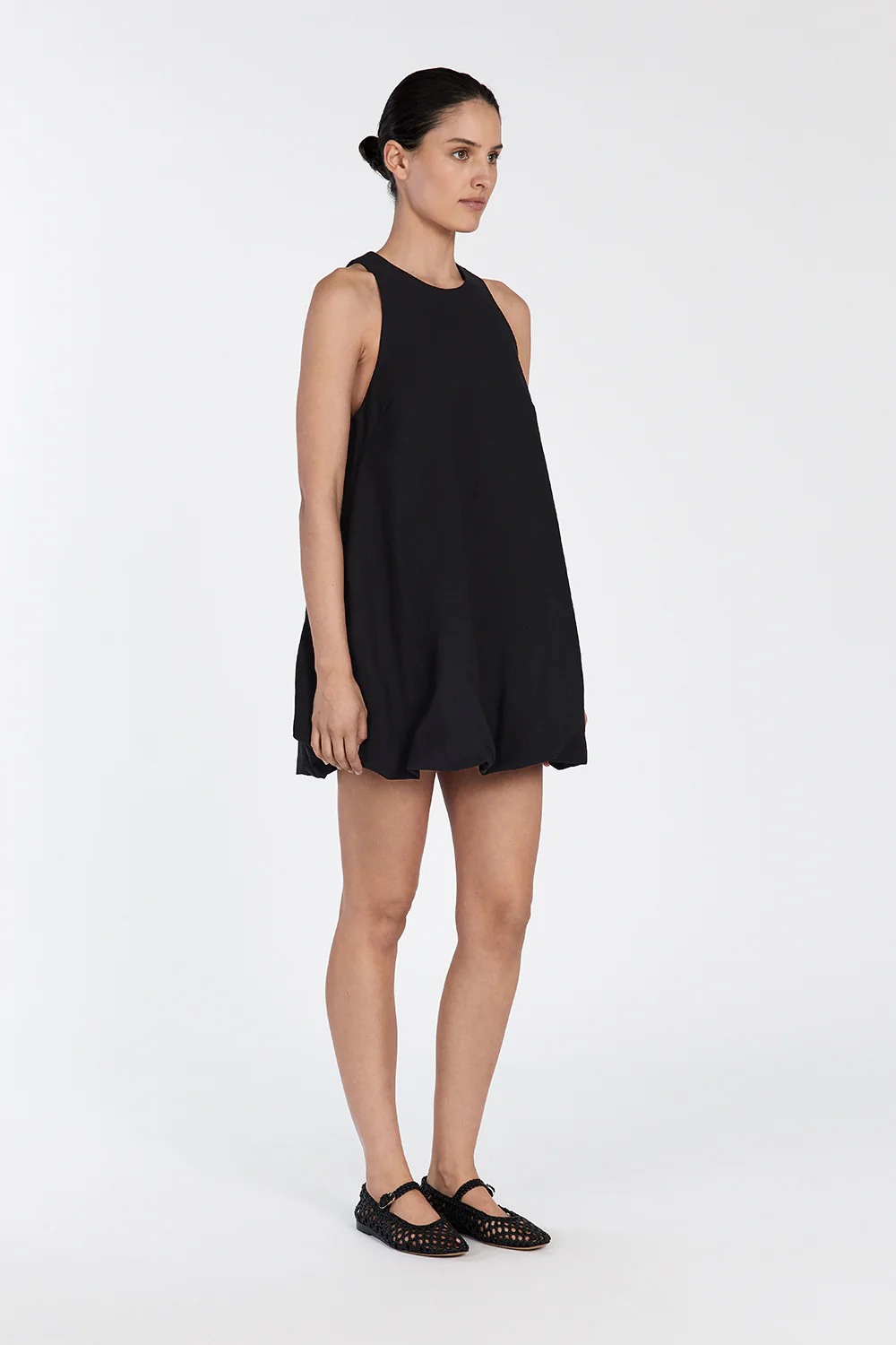 RENEE BLACK HIGH NECK MINI DRESS - Image 3