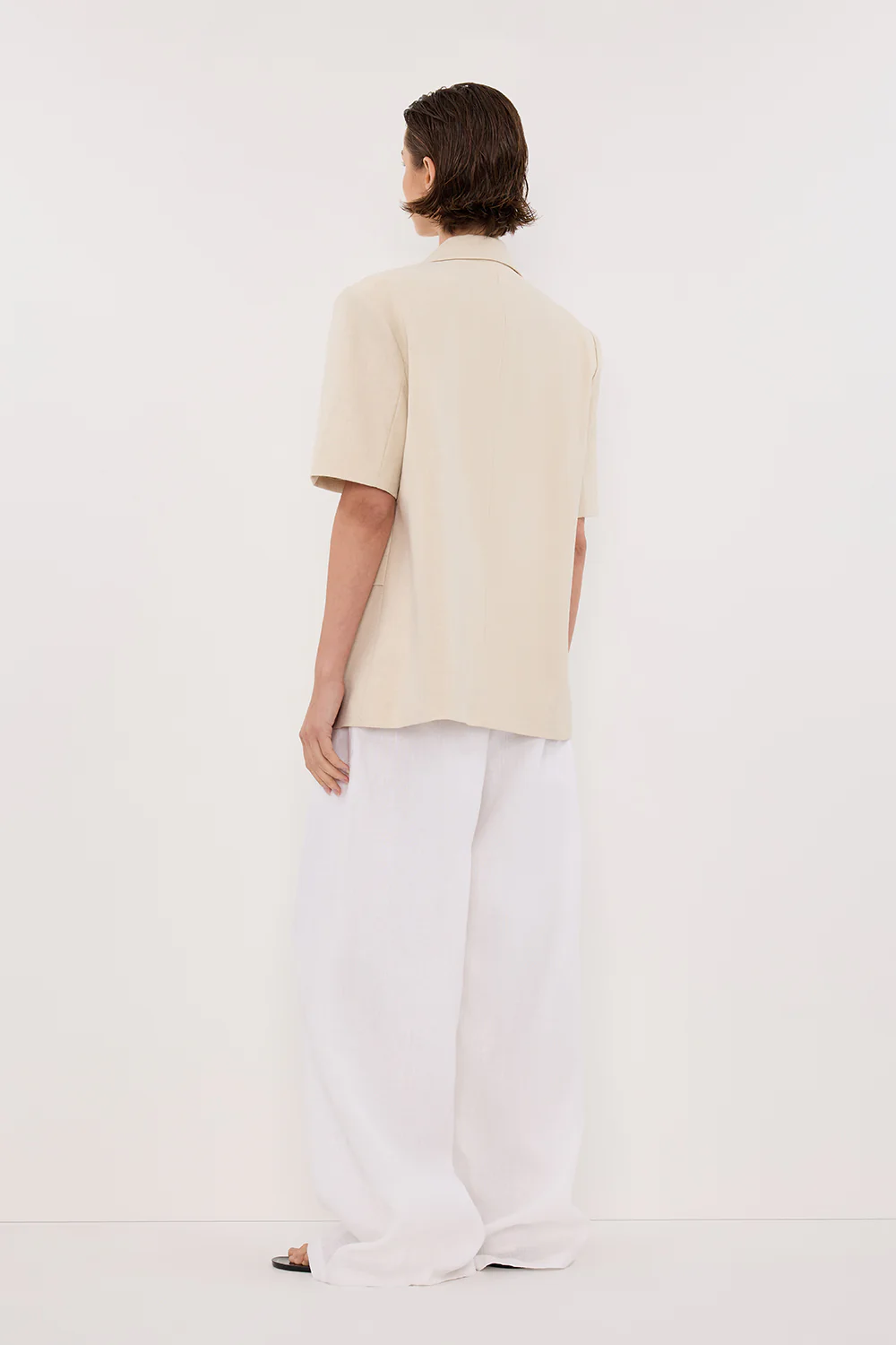 RITA SAND SHORT SLEEVE BLAZER - Image 4