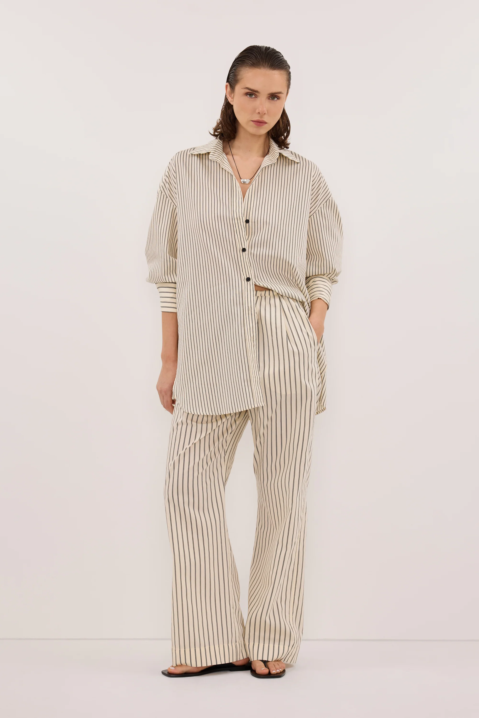 SABLE CREAM SILK BLEND PANT