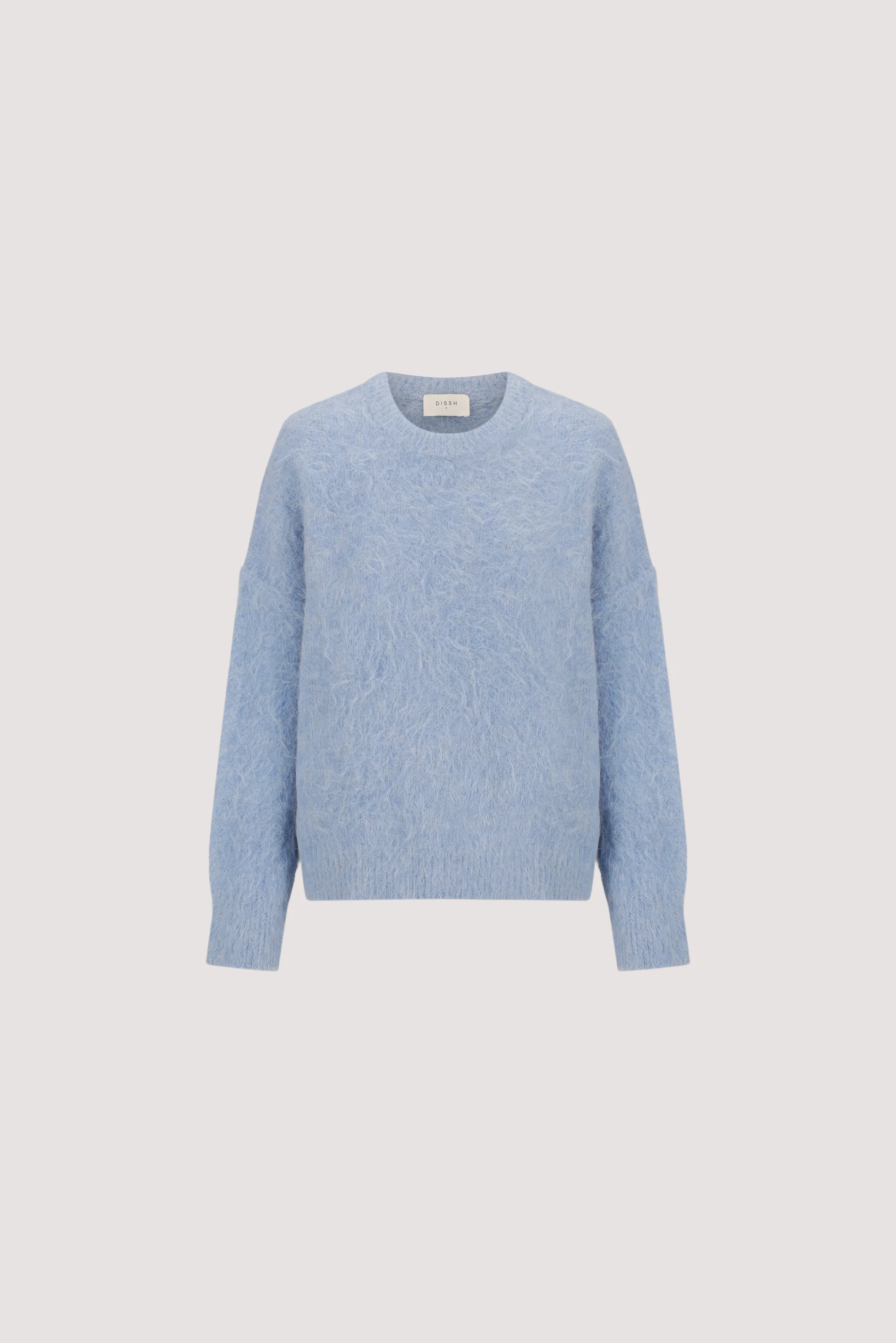 SALMA DUSTY BLUE CREW NECK KNIT JUMPER - Image 9