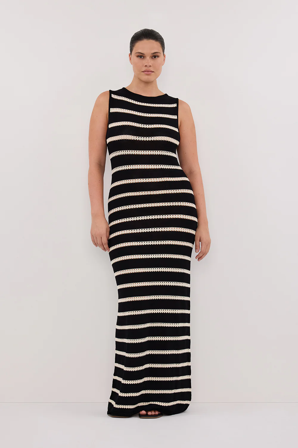 SAM STRIPE BOAT NECK MAXI DRESS - Image 6